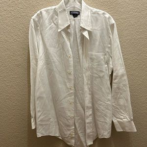 Lands end white linen shirt.